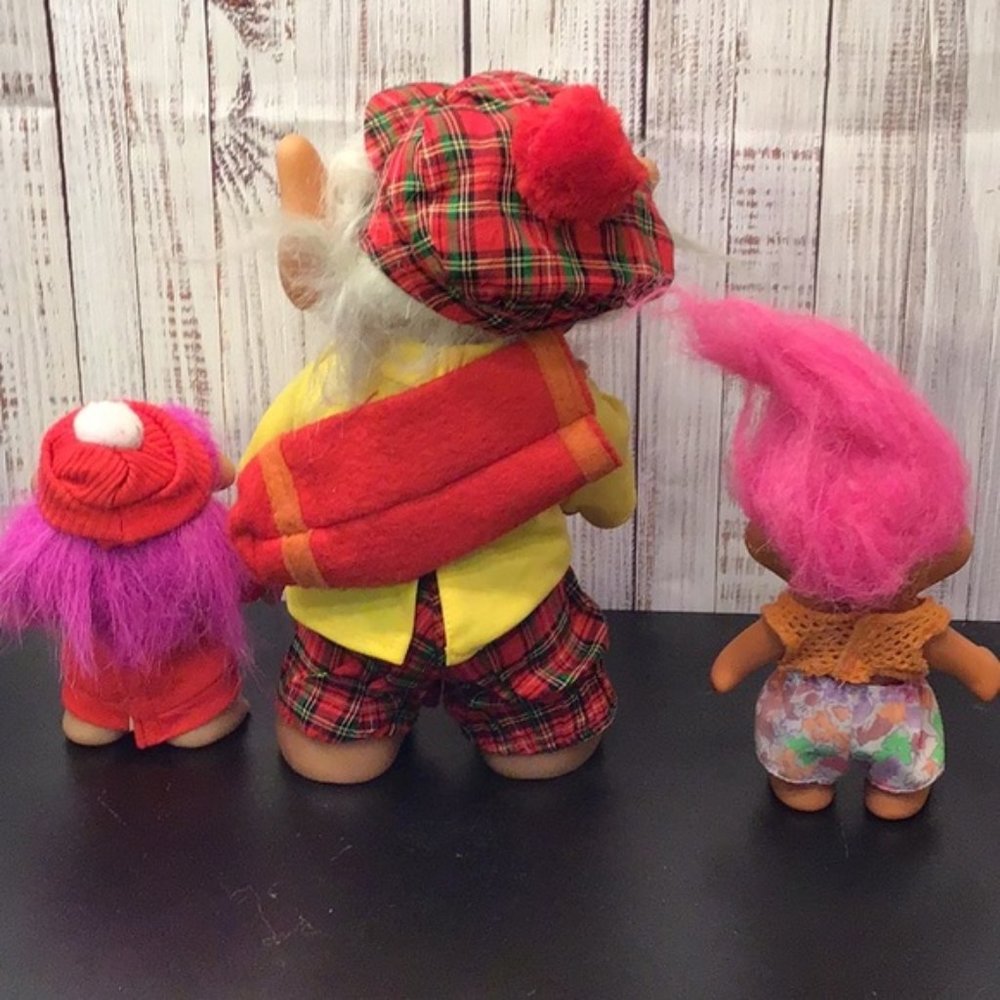 Dam Norfin Troll Doll set lot Vintage 1977 - Picture 2 of 9